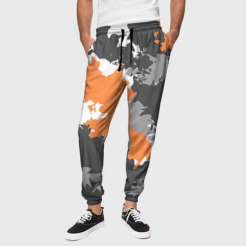 Мужские брюки Камуфляж огненный / 3D-принт – фото 3