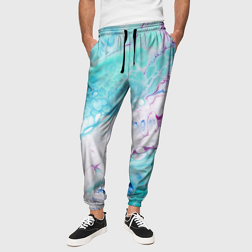 Мужские брюки Цветная морская пена / 3D-принт – фото 3