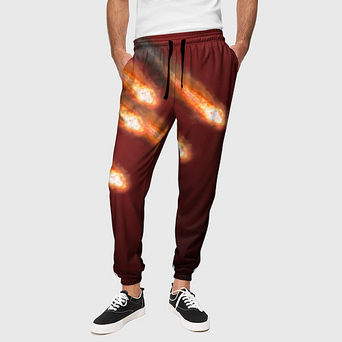 Мужские брюки Падение комет / 3D-принт – фото 3