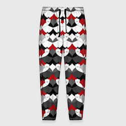 Мужские брюки Абстрактный красно-серый узор