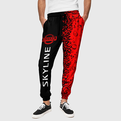 Мужские брюки Nissan Skyline - Paint Vertical / 3D-принт – фото 3