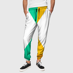 Брюки на резинке мужские Треугольники, цвет: 3D-принт — фото 2