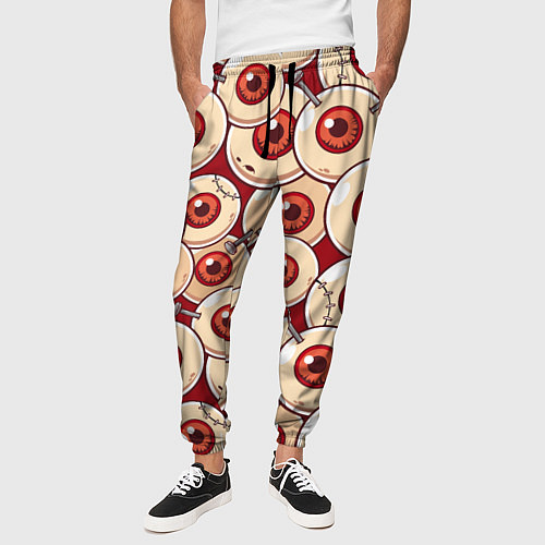 Мужские брюки Zombie Глаза / 3D-принт – фото 3