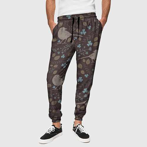 Мужские брюки Осенняя абстракция / 3D-принт – фото 3