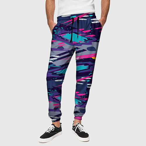 Мужские брюки Космический абстрактный паттерн / 3D-принт – фото 3