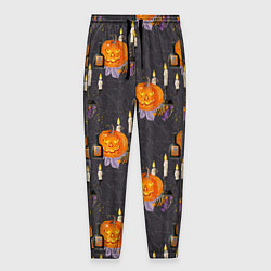 Мужские брюки Хэллоуин - тыквы и свечи
