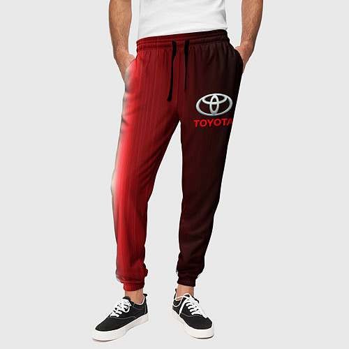 Мужские брюки Toyota В полоску / 3D-принт – фото 3