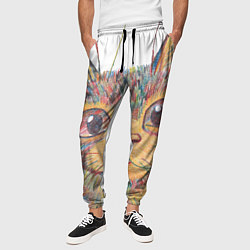 Брюки на резинке мужские A 018 Цветной кот, цвет: 3D-принт — фото 2