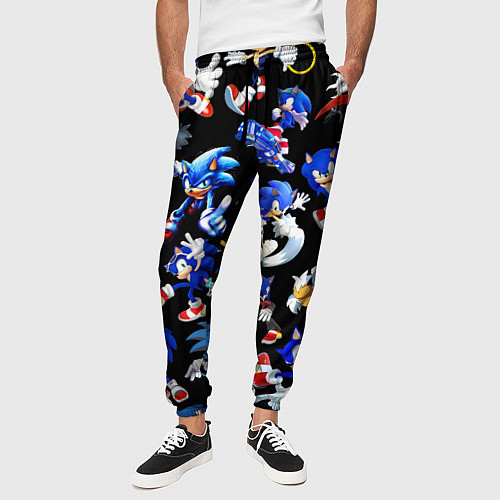 Мужские брюки SONIC PATTERN HERO СОННИК / 3D-принт – фото 3