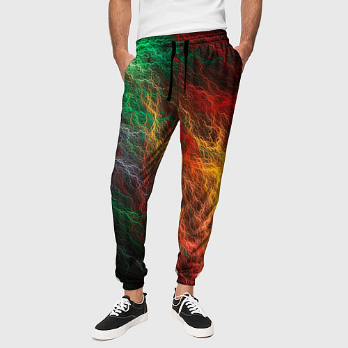 Мужские брюки Цветной разряд / 3D-принт – фото 3