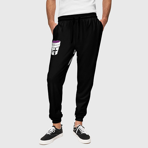 Мужские брюки Лином с крестом / 3D-принт – фото 3