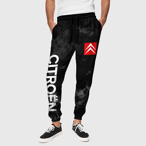 Мужские брюки Citroen Ситроен текстура / 3D-принт – фото 3