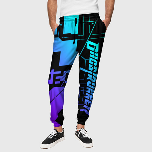 Мужские брюки Ghostrunner Neon / 3D-принт – фото 3