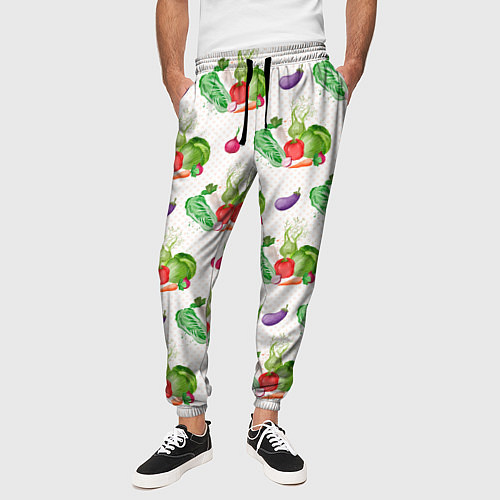 Мужские брюки Овощи с огорода / 3D-принт – фото 3