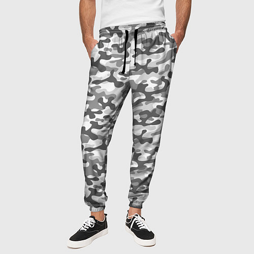 Мужские брюки Серый Городской Камуфляж / 3D-принт – фото 3