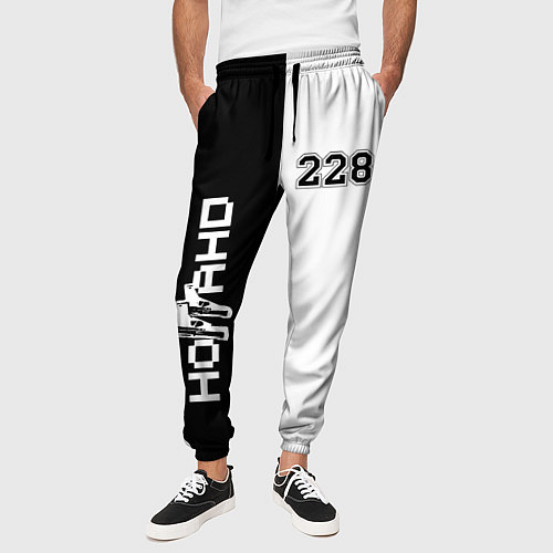 Мужские брюки 228 Black & White / 3D-принт – фото 3