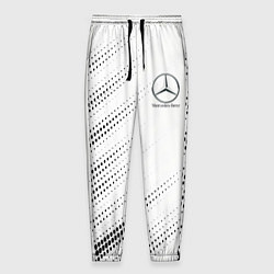 Брюки на резинке мужские Mercedes-Benz - White, цвет: 3D-принт