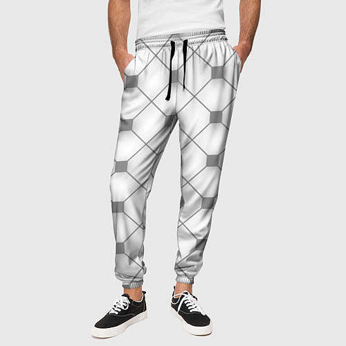 Мужские брюки Геометрия квадрат / 3D-принт – фото 3