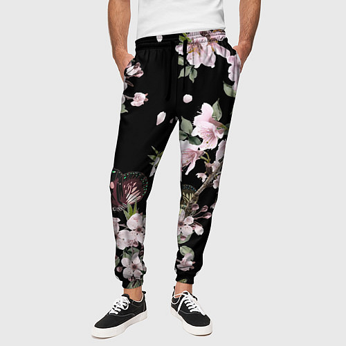 Мужские брюки Краски весны / 3D-принт – фото 3