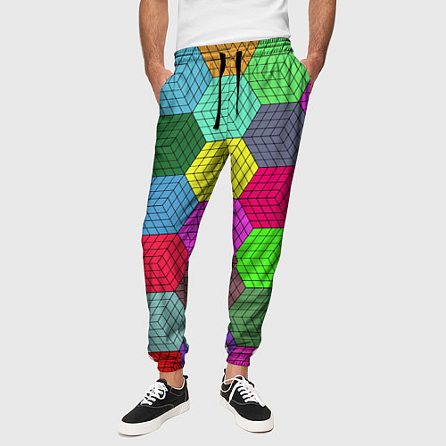 Мужские брюки Геометрический узор Pattern / 3D-принт – фото 3