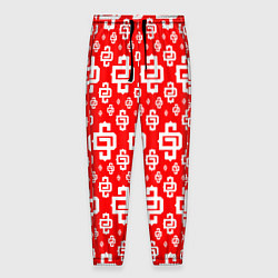 Брюки на резинке мужские Red Pattern Dope Camo Dope Street Market Спина, цвет: 3D-принт