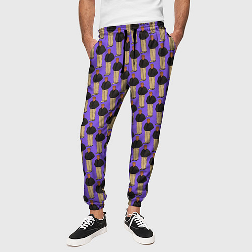 Мужские брюки Свидетель из Фрязино фиолетовый / 3D-принт – фото 3