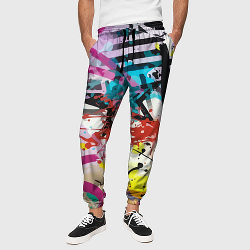 Мужские брюки Граффити Vanguard pattern / 3D-принт – фото 3