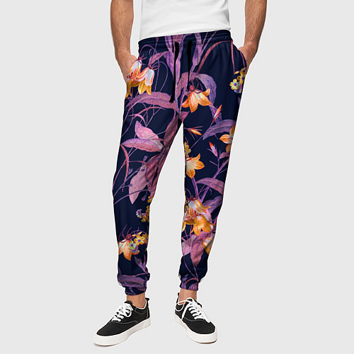 Мужские брюки Цветы Колокольчики / 3D-принт – фото 3
