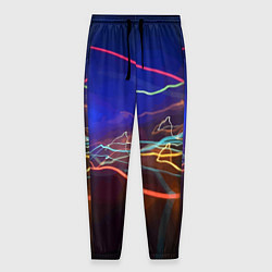 Брюки на резинке мужские Neon vanguard pattern Lightning Fashion 2023, цвет: 3D-принт