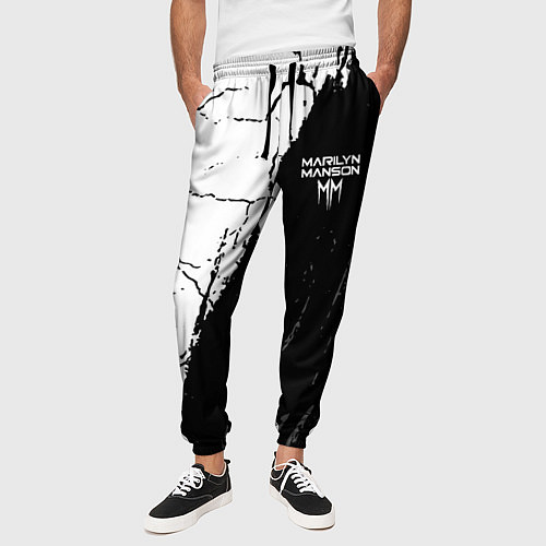 Мужские брюки Marilyn manson Трещины / 3D-принт – фото 3