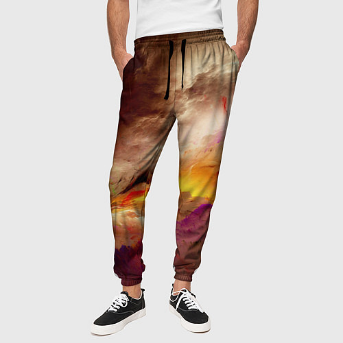 Мужские брюки Красочная пасмурность / 3D-принт – фото 3