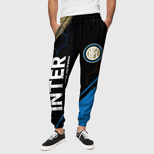 Мужские брюки INTER Pro Football Краска / 3D-принт – фото 3