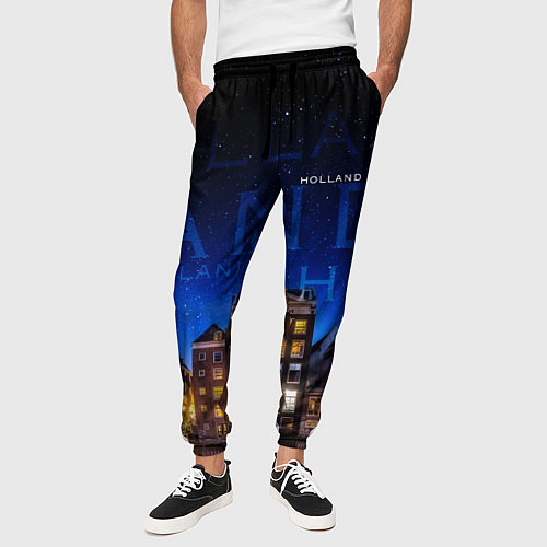Мужские брюки Голландия в ночи / 3D-принт – фото 3
