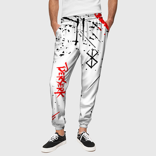 Мужские брюки Берсерк - Berserk logo elements / 3D-принт – фото 3