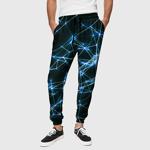 Мужские брюки Нейронная сеть - фон / 3D-принт – фото 3