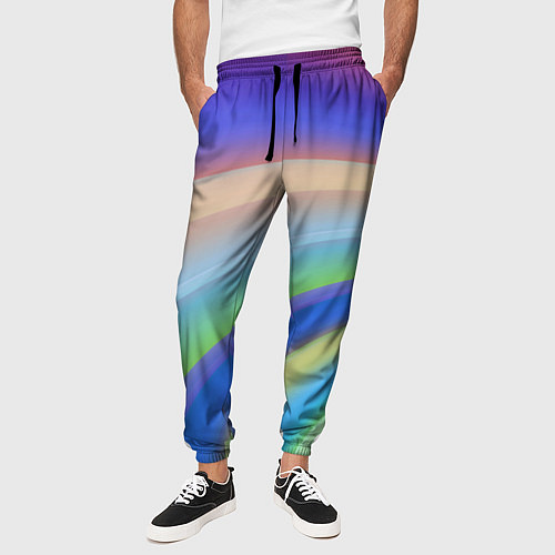 Мужские брюки Все цвета радуги / 3D-принт – фото 3
