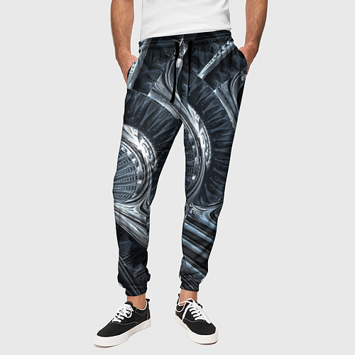 Мужские брюки Фрактальный абстрактный паттерн Броня Fractal Abst / 3D-принт – фото 3