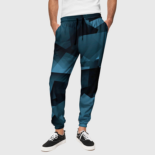 Мужские брюки Абстрактная геометрическая композиция Abstract geo / 3D-принт – фото 3