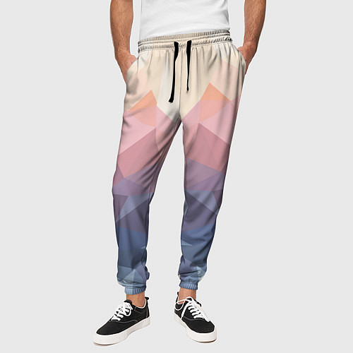 Мужские брюки Полигональная свежесть 2022 / 3D-принт – фото 3