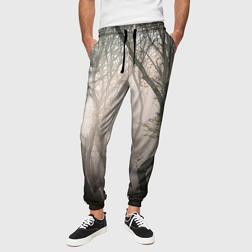 Мужские брюки Лес Туман / 3D-принт – фото 3