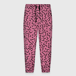 Мужские брюки Минималистический паттерн на розовом фоне