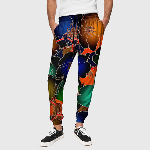 Мужские брюки Vanguard floral pattern Summer night Fashion trend / 3D-принт – фото 3