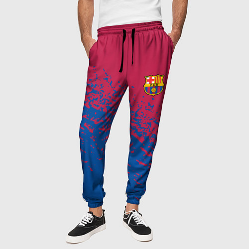 Мужские брюки Barcelona маленькое лого / 3D-принт – фото 3