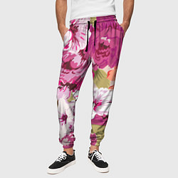 Брюки на резинке мужские Красочный цветочный паттерн Лето Fashion trend 202, цвет: 3D-принт — фото 2