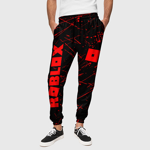 Мужские брюки ROBLOX красный логотип / 3D-принт – фото 3