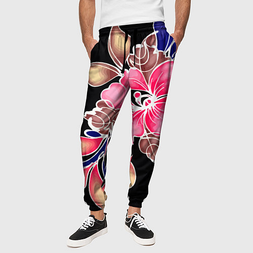 Мужские брюки Сон в летнюю ночь Beautiful flower / 3D-принт – фото 3
