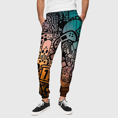 Мужские брюки Life is gaming / 3D-принт – фото 3