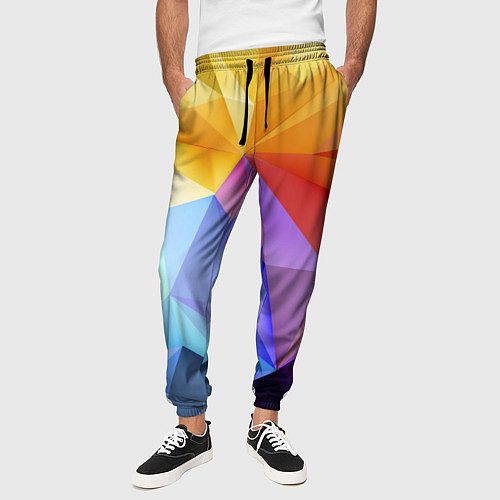 Мужские брюки Зд радуга / 3D-принт – фото 3