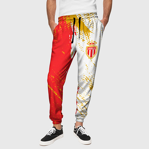 Мужские брюки Fc monaco фк монако краска / 3D-принт – фото 3
