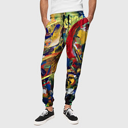 Брюки на резинке мужские Смелые экспрессивные мазки краски, цвет: 3D-принт — фото 2